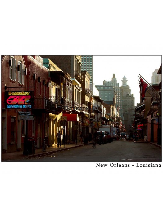 NEW ORLEANS - BOURBON STREET - панорамен фото плакат (постер)  40x50cm